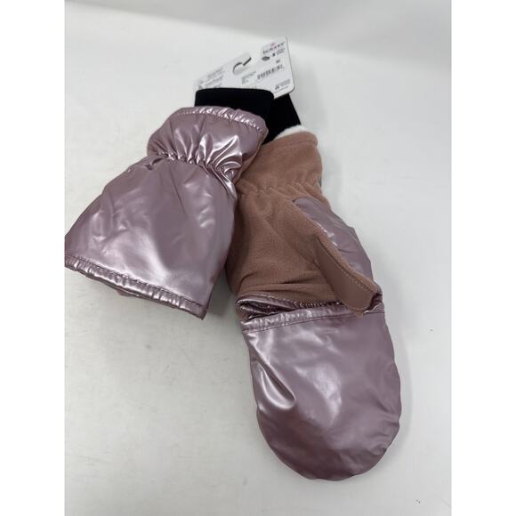 Brand New Isotoner Women's Size L/XL Black Pink Snow & Waterproof Gloves Mittens - Picture 4 of 10